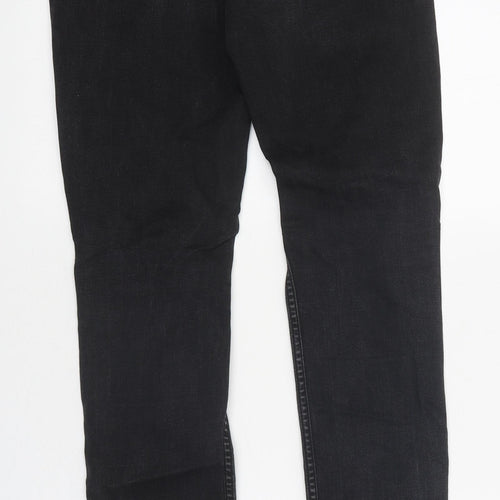 Preworn Mens Black Cotton Skinny Jeans Size 30 in L32 in Regular Zip