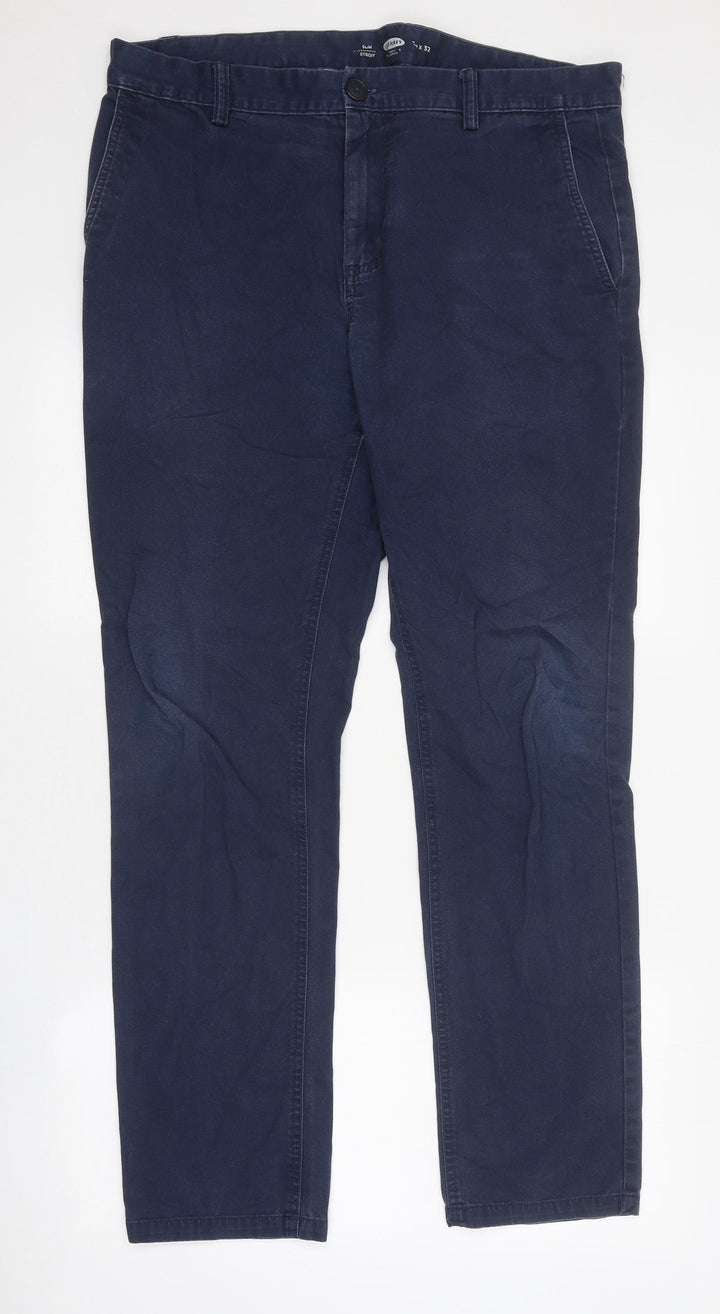 Old Navy Mens Blue Cotton Skinny Jeans Size 34 in L32 in Regular Zip