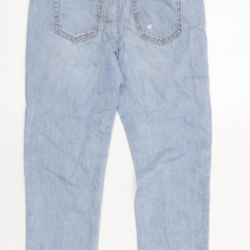 Gap Girls Blue 100% Cotton Straight Jeans Size 7 Years Regular Zip