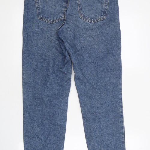 Topshop Womens Blue 100% Cotton Tapered Jeans Size 26 in L32 in Regular Zip