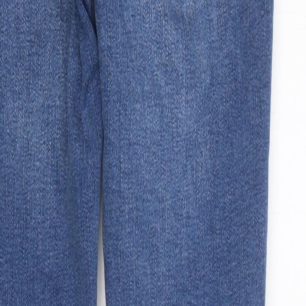 Primark Womens Blue 100% Cotton Skinny Jeans Size 4 L28 in Regular Zip