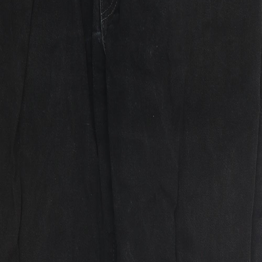 Gap Mens Black Cotton Straight Jeans Size 33 in L32 in Regular Zip