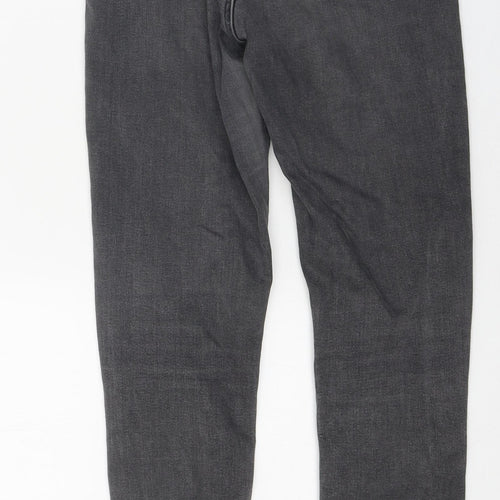 Topshop Womens Grey 100% Cotton Skinny Jeans Size 28 in L26 in Regular Zip