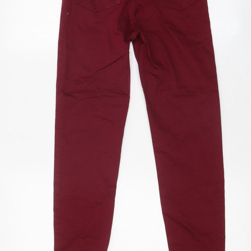 Marks and Spencer Womens Red 100% Cotton Jegging Jeans Size 8 L28 in Regular