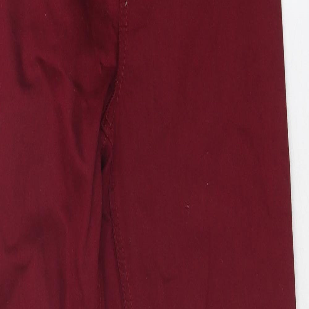 Marks and Spencer Womens Red 100% Cotton Jegging Jeans Size 8 L28 in Regular