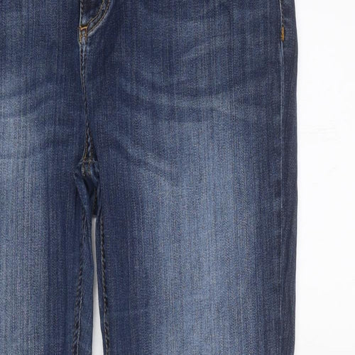 Preworn Womens Blue 100% Cotton Tapered Jeans Size 36 in L33 in Regular Zip