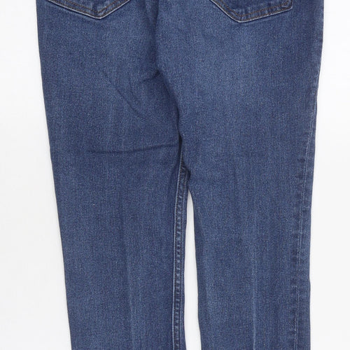 H&M Womens Blue 100% Cotton Skinny Jeans Size 6 L26 in Regular Zip