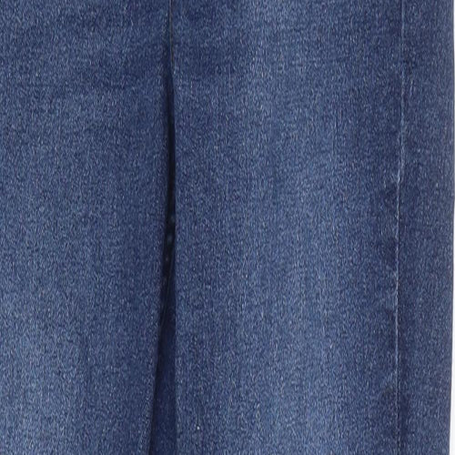 H&M Womens Blue 100% Cotton Skinny Jeans Size 6 L26 in Regular Zip
