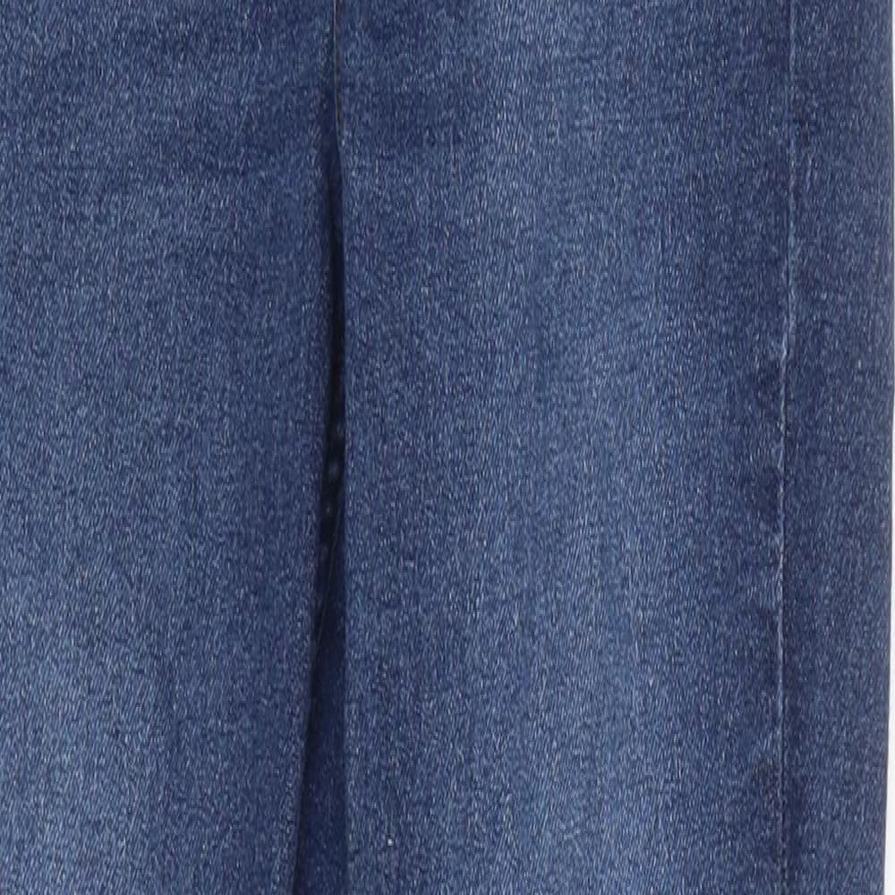 H&M Womens Blue 100% Cotton Skinny Jeans Size 6 L26 in Regular Zip