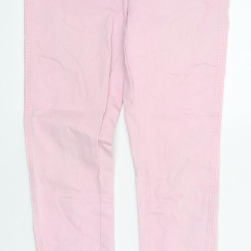 Witchery Girls Pink 100% Cotton Skinny Jeans Size 9 Years L26 in Relaxed Tie
