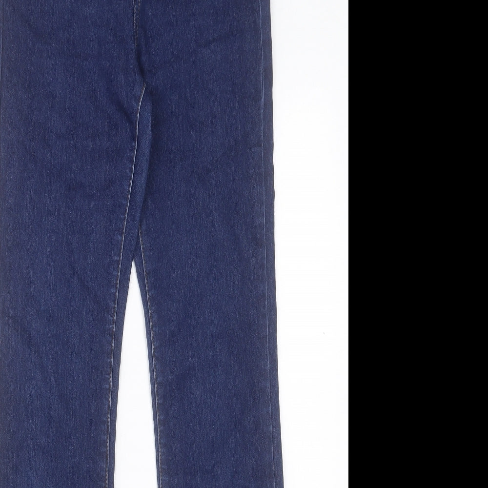 George Womens Blue Cotton Bootcut Jeans Size 8 L30 in Regular Button
