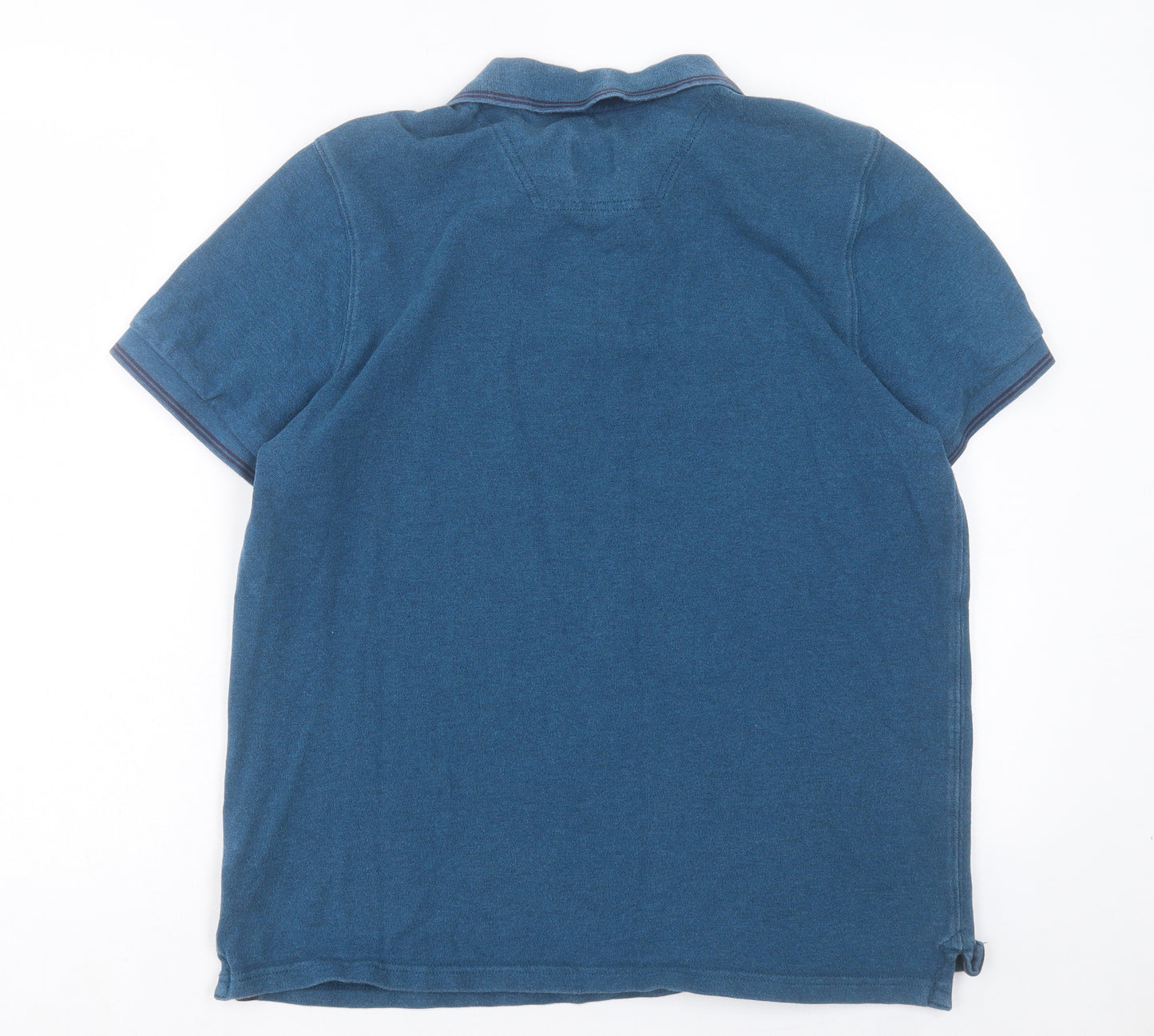 Joules Mens Blue Cotton Polo Size XL Collared Button