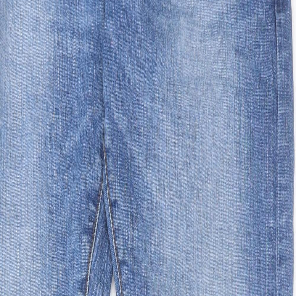 NEXT Mens Blue Cotton Straight Jeans Size 28 in L31 in Slim Button