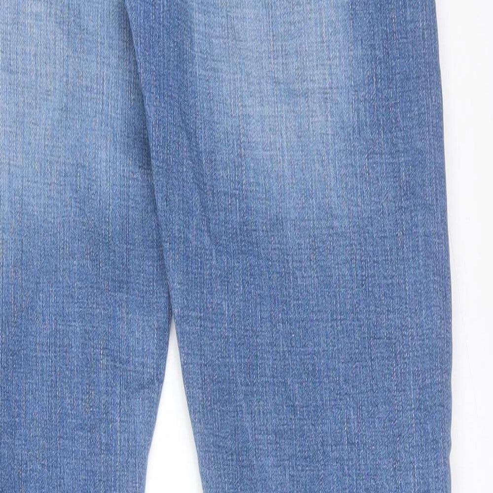 NEXT Mens Blue Cotton Straight Jeans Size 28 in L31 in Slim Button