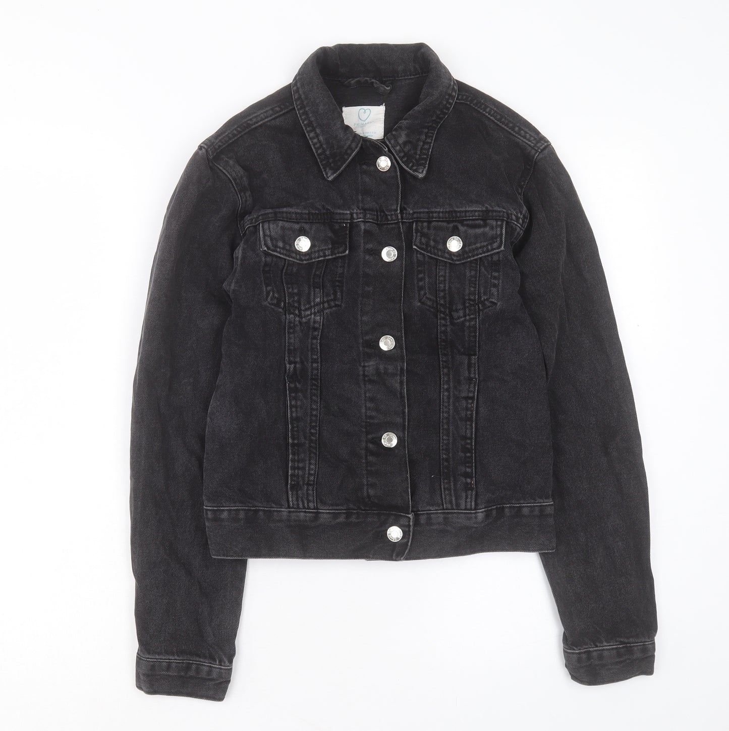 Denim & Co. Womens Black Jacket Size 4 Button