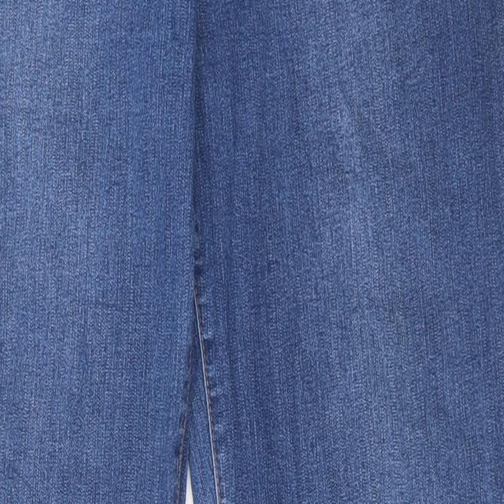 TU Womens Blue Cotton Straight Jeans Size 18 L32 in Regular Button
