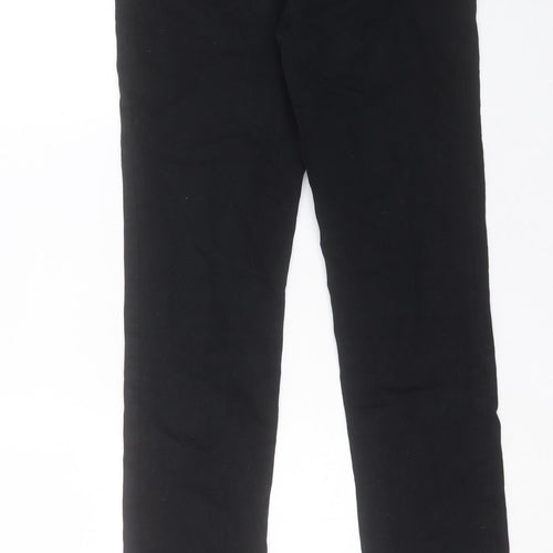 Oui Womens Black Cotton Straight Jeans Size 10 L28 in Regular Button
