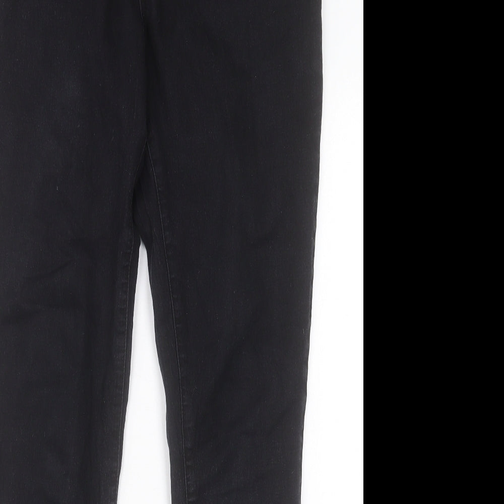 Denim & Co. Womens Black Cotton Skinny Jeans Size 16 L31 in Regular Button