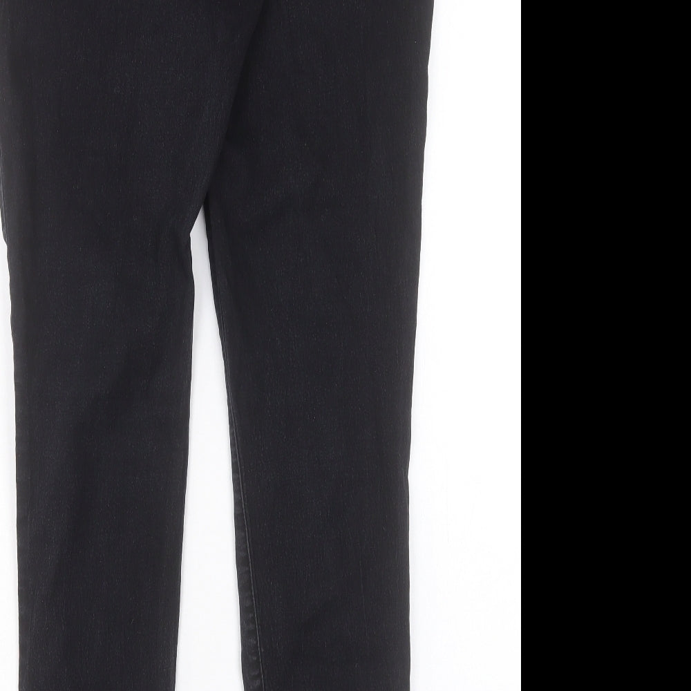 Denim & Co. Womens Black Cotton Skinny Jeans Size 16 L31 in Regular Button
