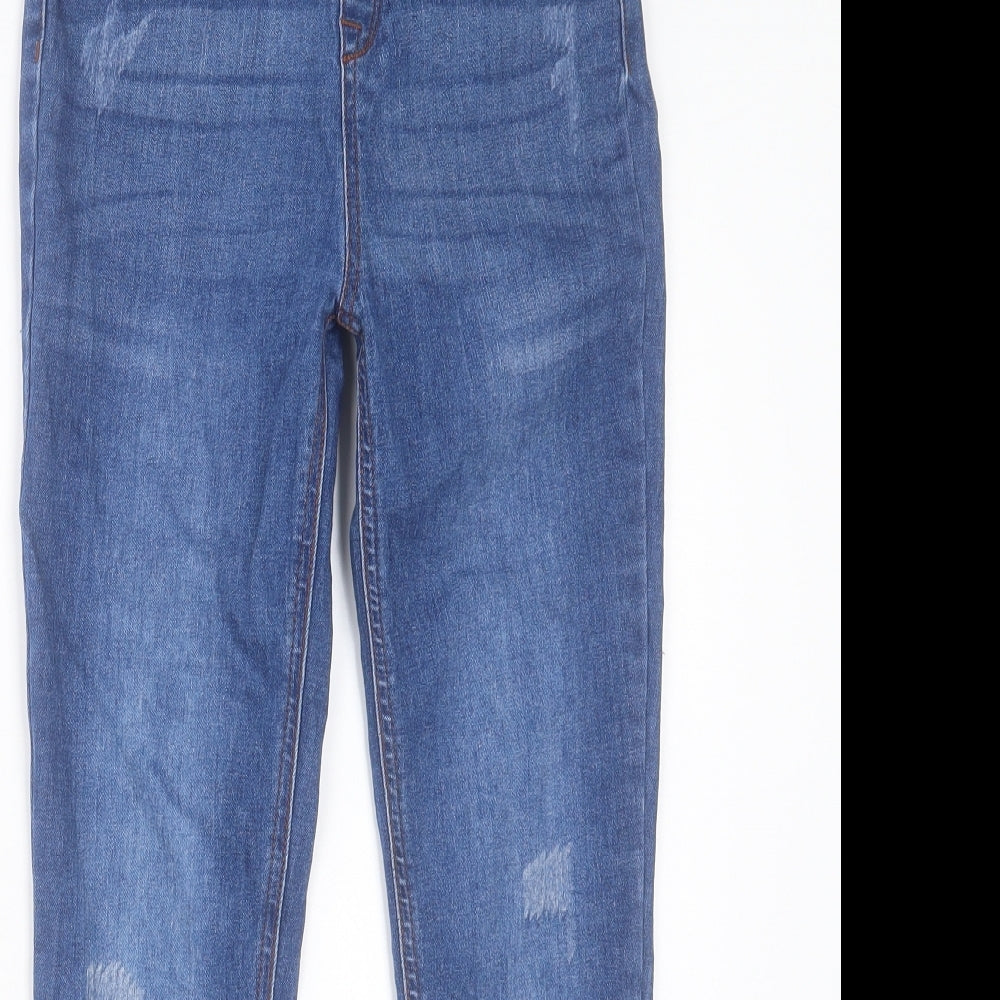 Denim & Co. Girls Blue Camel Capri Jeans Size 11-12 Years Regular Pullover