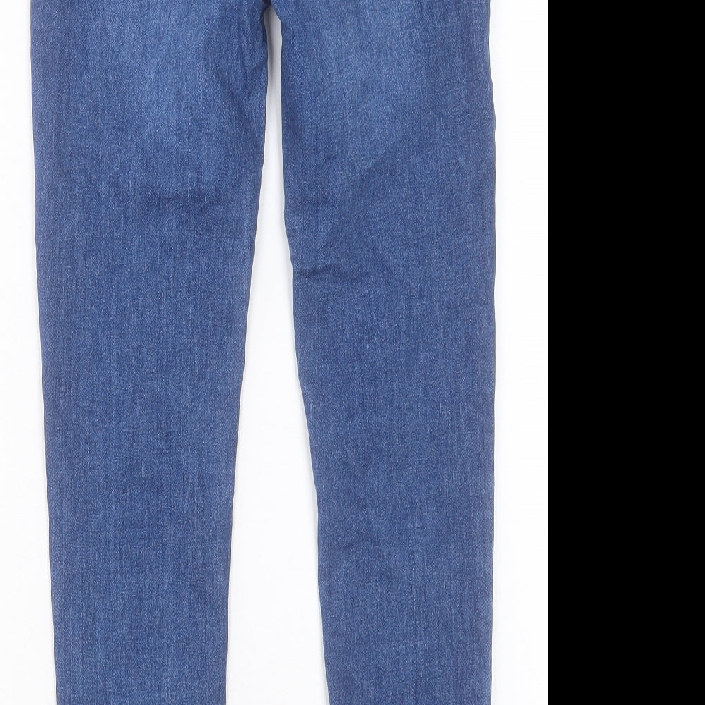 Denim & Co. Girls Blue Camel Capri Jeans Size 11-12 Years Regular Pullover