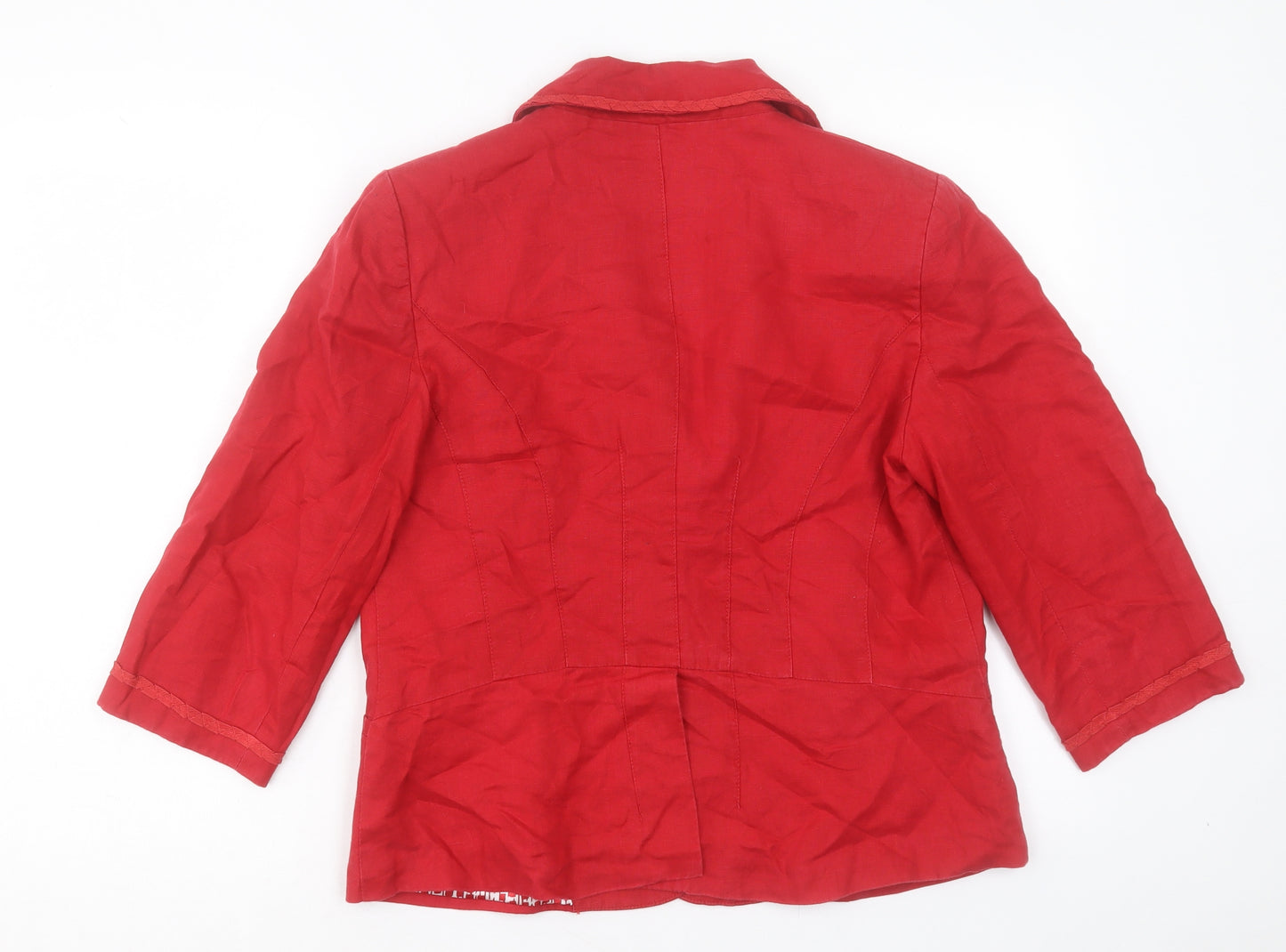 Per Una Womens Red Jacket Blazer Size 14 Button