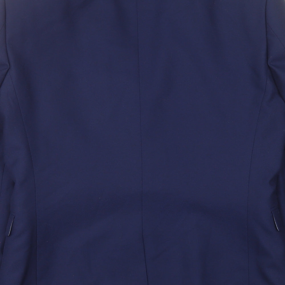 NEXT Mens Blue Polyester Jacket Suit Jacket Size 38