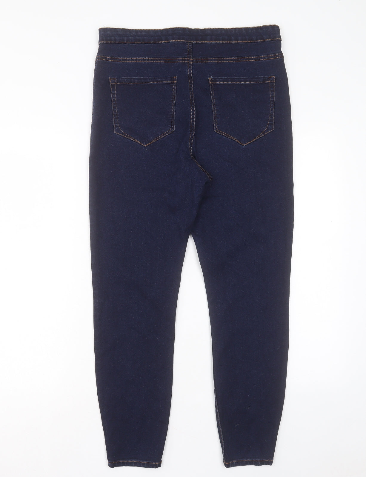 Denim & Co. Womens Blue Cotton Skinny Jeans Size 16 L26 in Regular Button