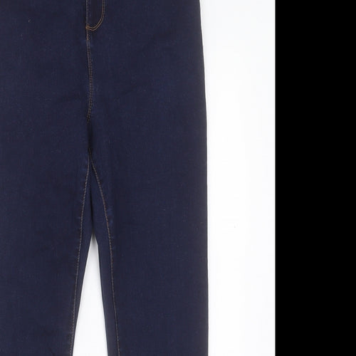 Denim & Co. Womens Blue Cotton Skinny Jeans Size 16 L26 in Regular Button