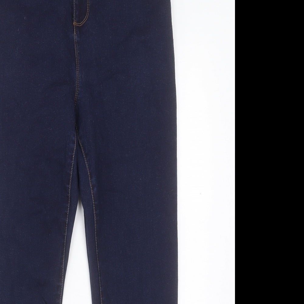 Denim & Co. Womens Blue Cotton Skinny Jeans Size 16 L26 in Regular Button
