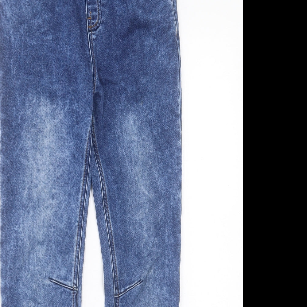 TU Boys Blue Cotton Straight Jeans Size 10 Years Regular Drawstring