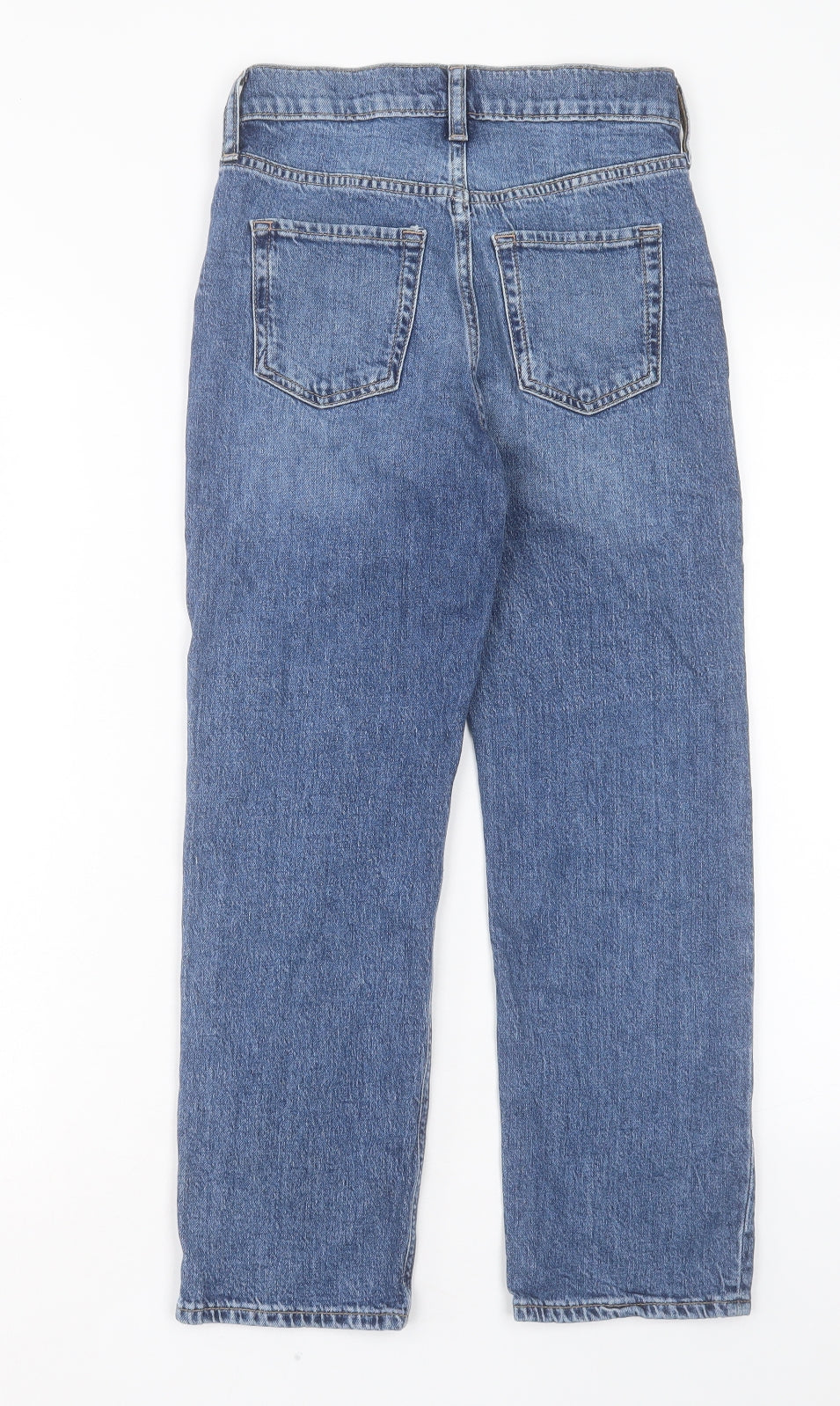 Gap Boys Blue Cotton Straight Jeans Size 8-9 Years Regular Button