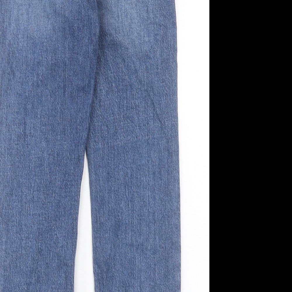 Gap Boys Blue Cotton Straight Jeans Size 8-9 Years Regular Button