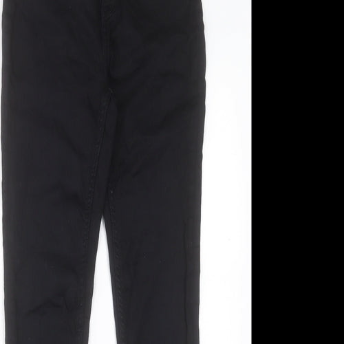 F&F Womens Black Cotton Skinny Jeans Size 10 L28 in Regular Button