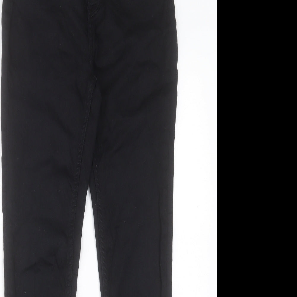 F&F Womens Black Cotton Skinny Jeans Size 10 L28 in Regular Button