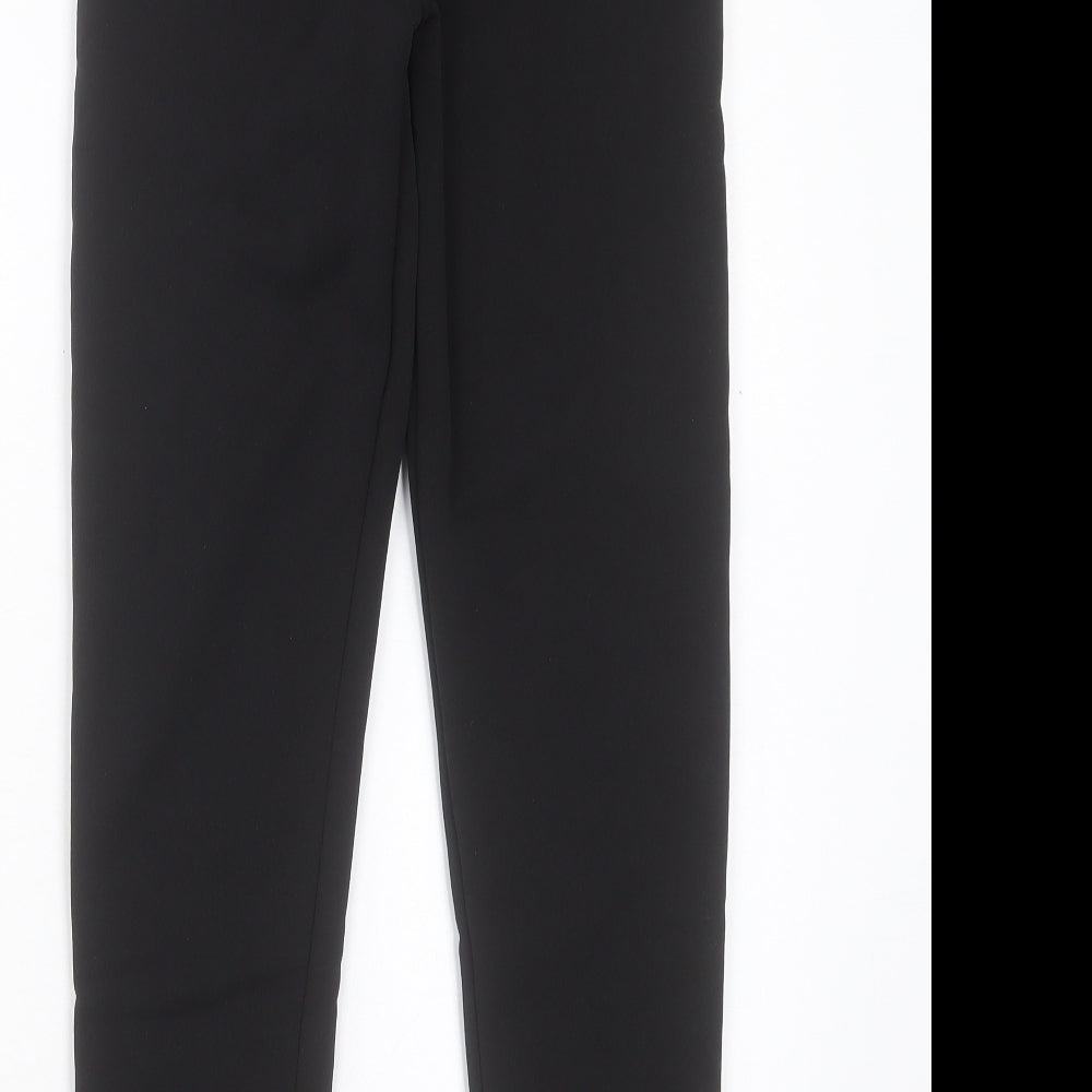 Preworn Womens Black Polyester Capri Leggings Size M L26 in - Fleece Lined