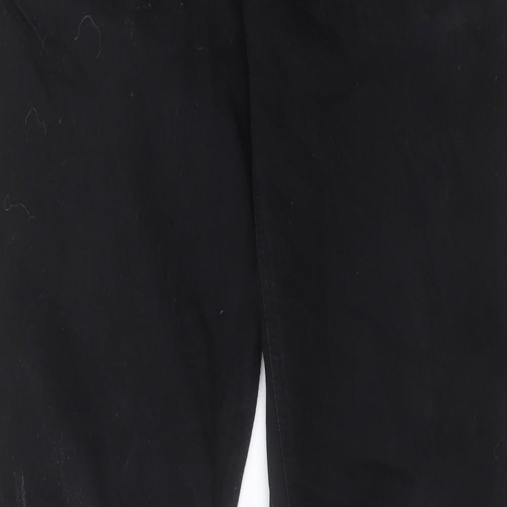 NEXT Mens Black Cotton Skinny Jeans Size 34 in L33 in Regular Button - Long Leg