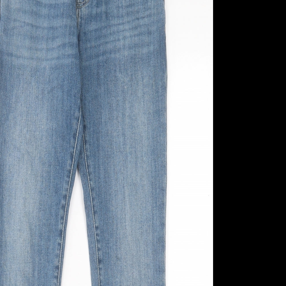 Pull&Bear Womens Blue Cotton Skinny Jeans Size 10 L30 in Regular Button