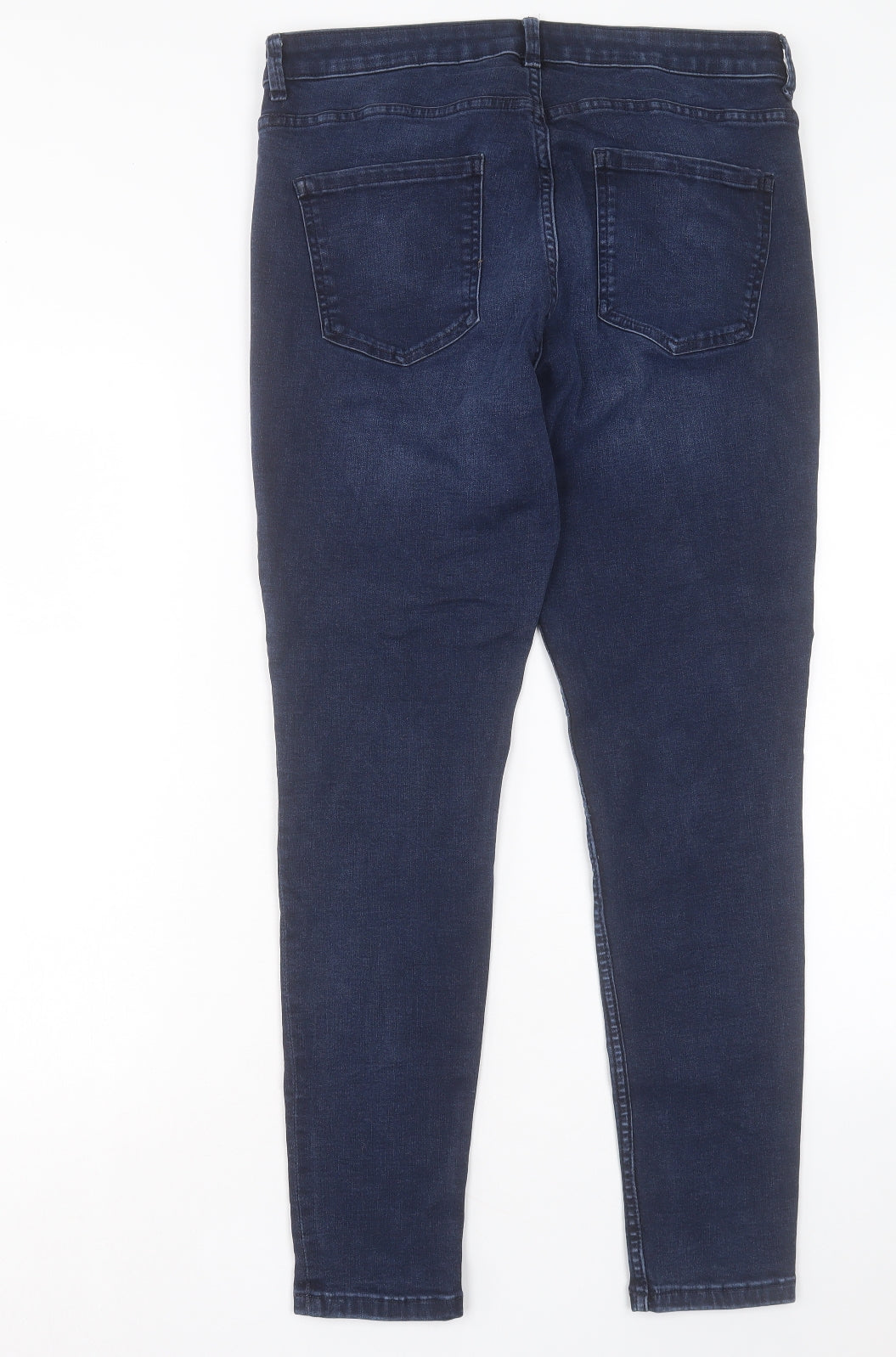 Principles Womens Blue Cotton Skinny Jeans Size 14 L29 in Regular Button