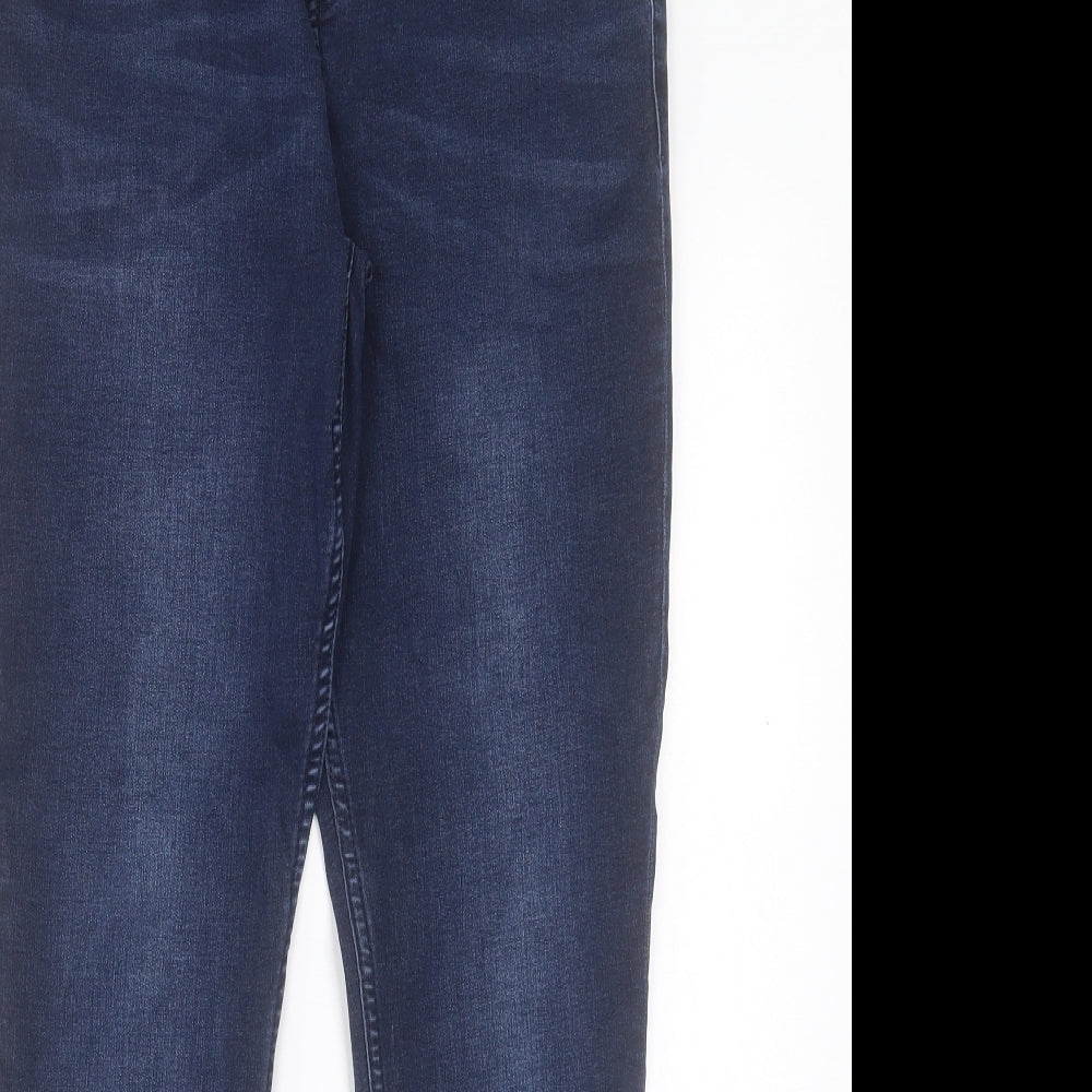 Principles Womens Blue Cotton Skinny Jeans Size 14 L29 in Regular Button