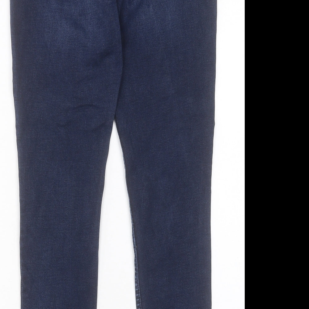 Principles Womens Blue Cotton Skinny Jeans Size 14 L29 in Regular Button