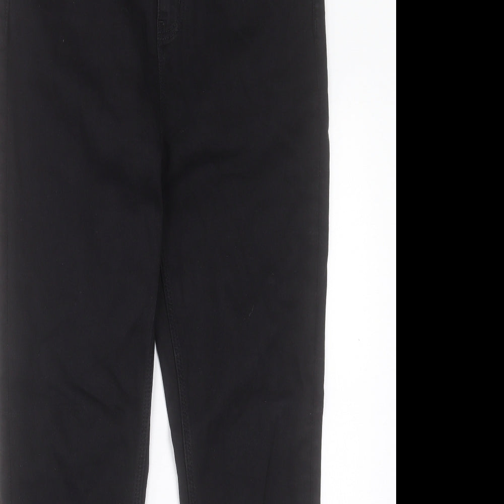 Marks and Spencer Womens Black Cotton Skinny Jeans Size 14 L29 in Regular Button
