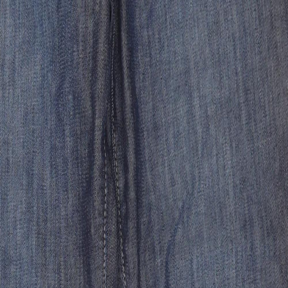 Calvin Klein Mens Blue Cotton Straight Jeans Size 32 in L32 in Regular Button