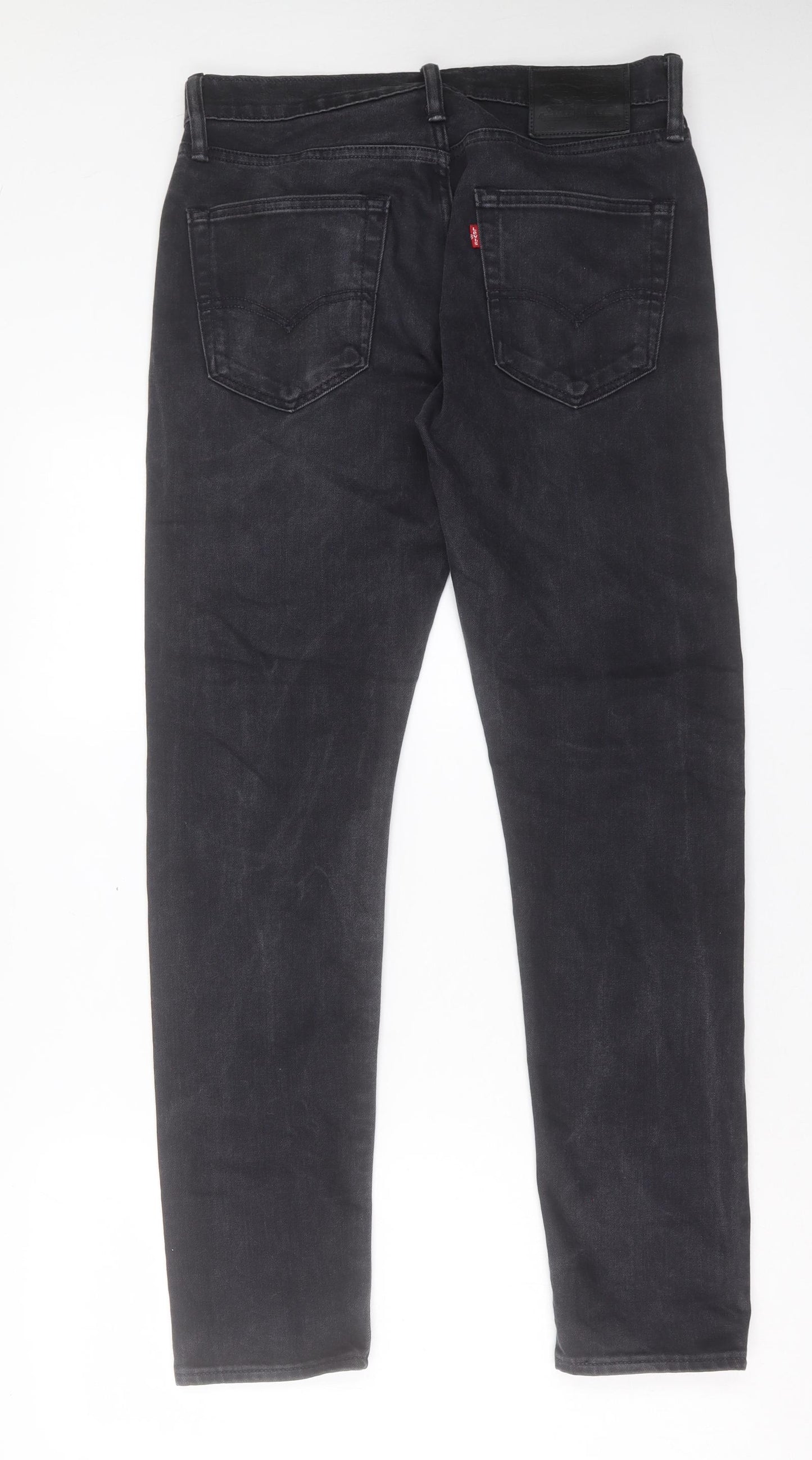 Signature by Levi Strauss & Co. Mens Black Cotton Straight Jeans Size 32 in L32 in Regular Button