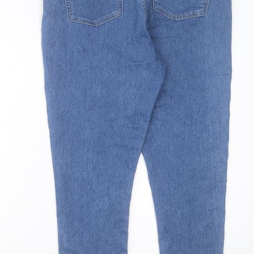 Boohoo Womens Blue Cotton Jegging Trousers Size 18 L28 in Regular