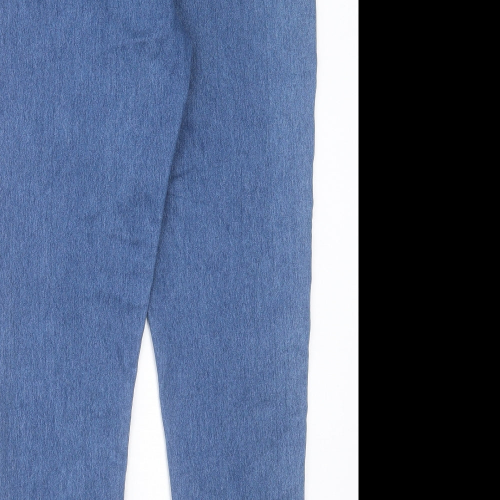 Boohoo Womens Blue Cotton Jegging Trousers Size 18 L28 in Regular