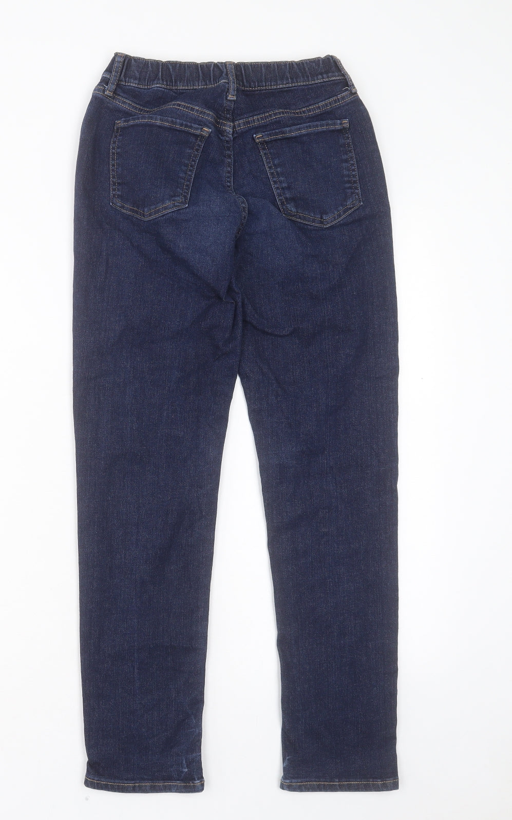 Uniqlo Boys Blue Cotton Straight Jeans Size 11-12 Years Regular Hook & Eye