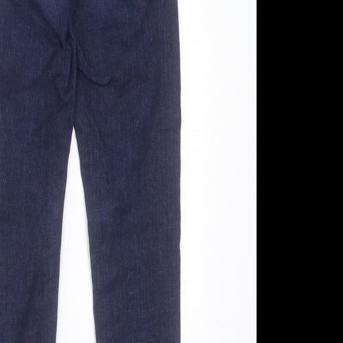Uniqlo Boys Blue Cotton Straight Jeans Size 11-12 Years Regular Hook & Eye