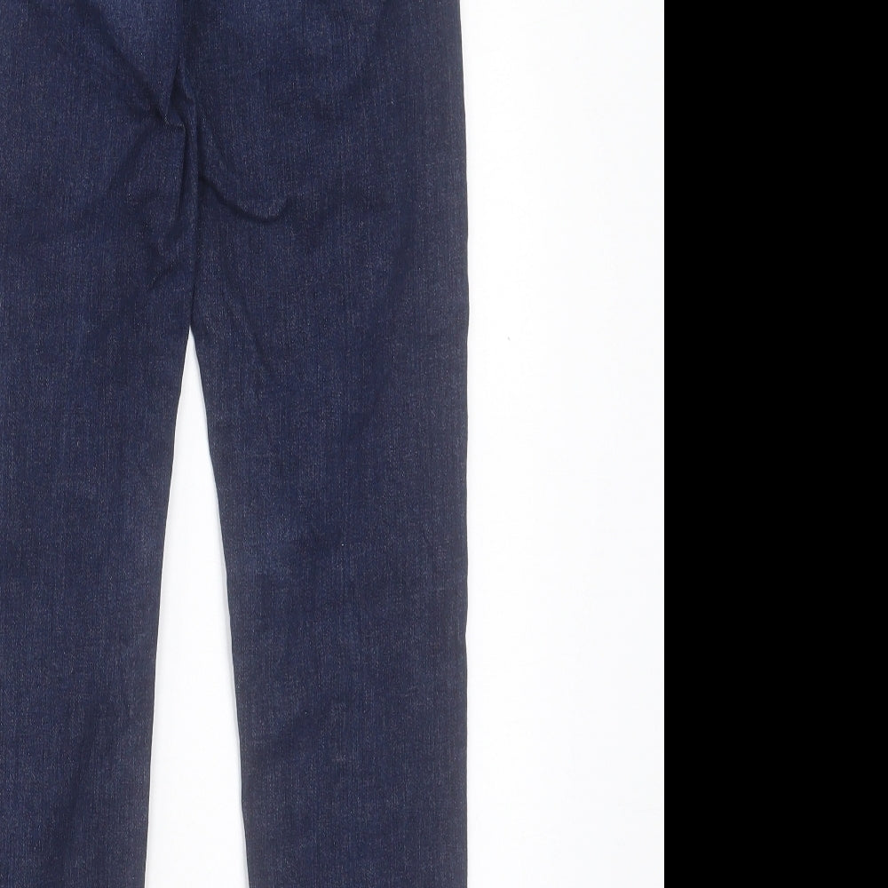 Uniqlo Boys Blue Cotton Straight Jeans Size 11-12 Years Regular Hook & Eye