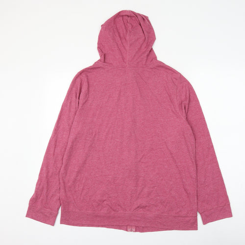 George Womens Pink Polycotton Full Zip Hoodie Size 18 Zip